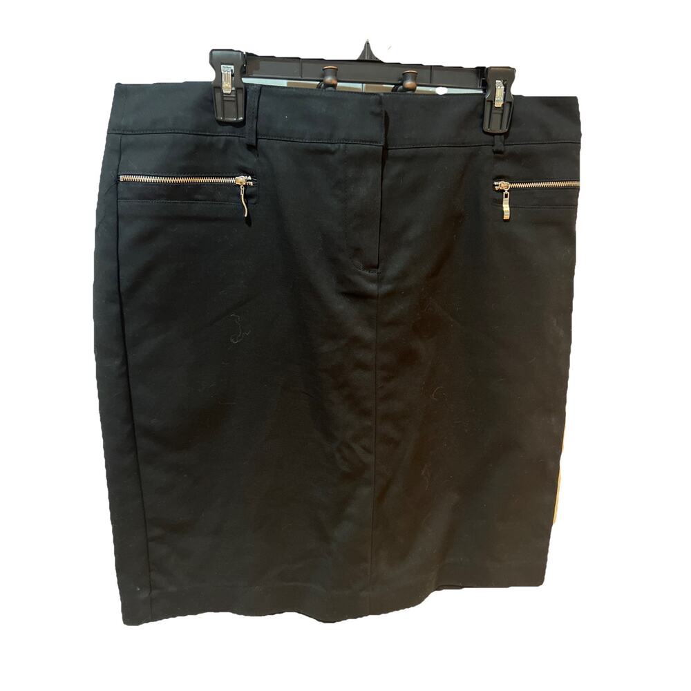 New Directions Women’s Skirt Size 16 Black Pencil Straight Work Office Teacher